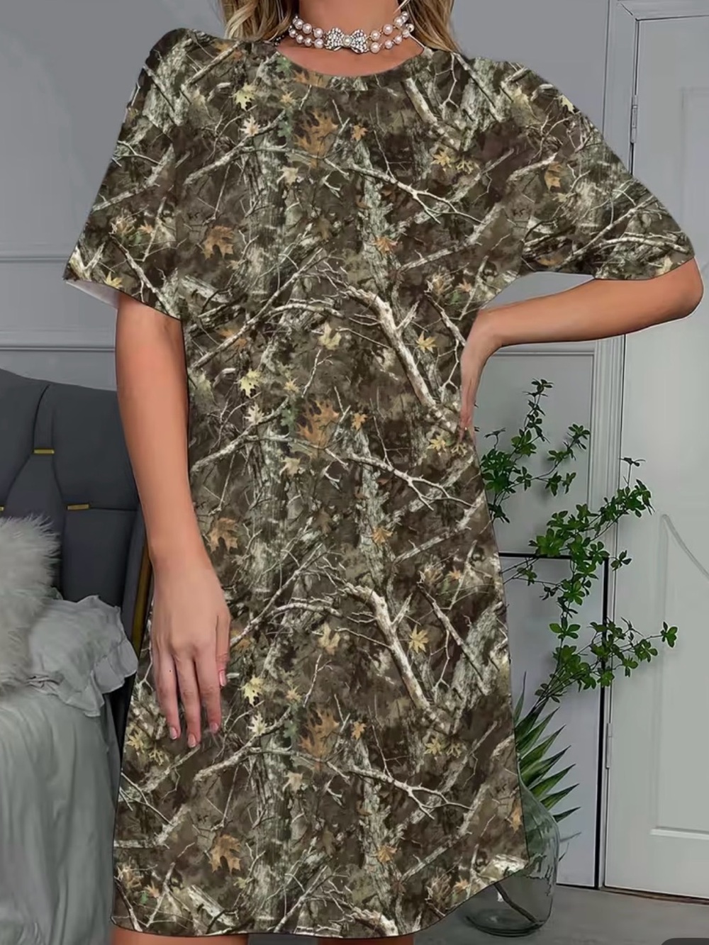 Camo Print Night Dress